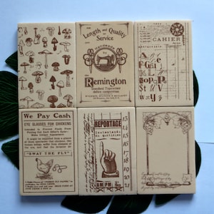 Set di timbri e promemoria vintage, timbro in gomma, carta per appunti per diario Filofax Planner 7 Style