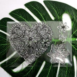 6 Stil klare Blumenstempel Blumen Blatt für Scrapbooking Tagebuch Journal Dekorieren Werkzeug