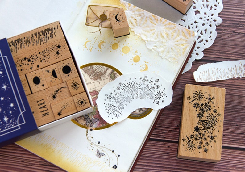 DIY Rubber Stamp Set Card Making Stamps Scrapbooking Stamps Etsy