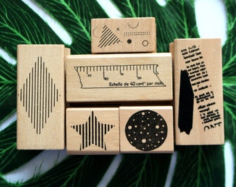 Vintage Decorative Wood Rubber Stamp For Journaling Scrapbooking Planner Decoration DIY 6 Styles