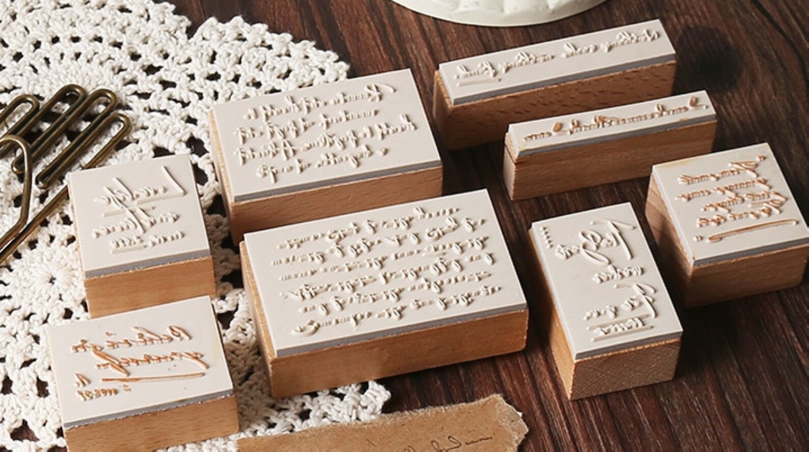 Vintage Letter Stamp Set Beautiful Sentences Stamps For Etsy