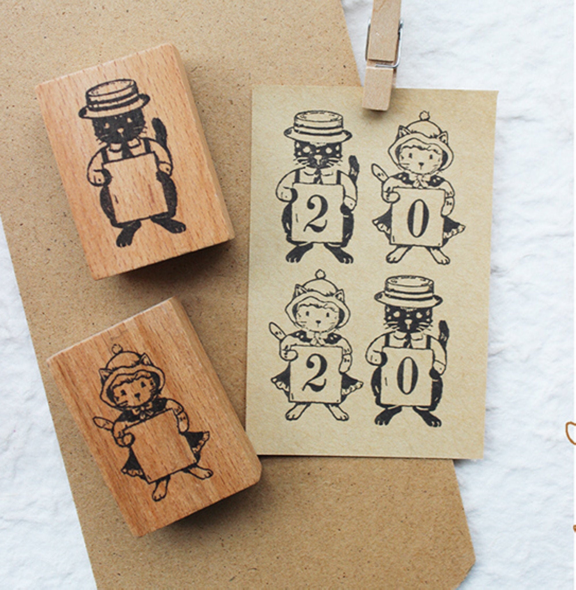 Card Making Stamps Set Wood Rubber Stamps for Journaling Diary Scrapbooking  Decoration DIY Tool 3 Styles Floral Animals Coffee 