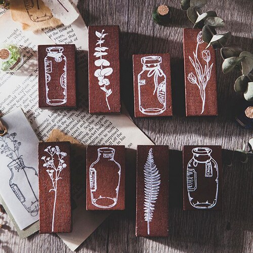 Forest Wood Rubber Stamp for Card Making Scrapbooking Journal Etsy