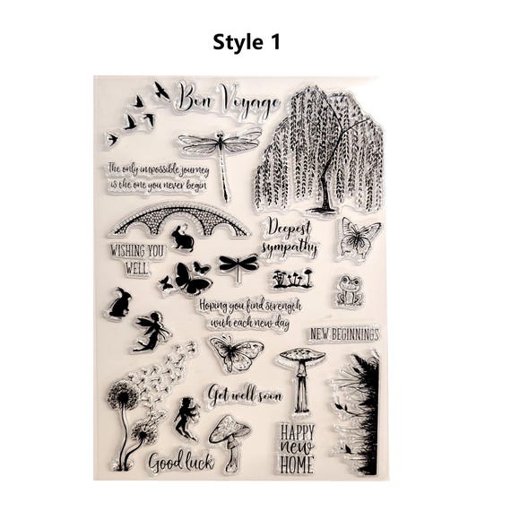Timbro Trasparente Da Giardino 15x21,5 Cm - Per Decorare Biglietti, Scrapbooking E Etichette Regalo