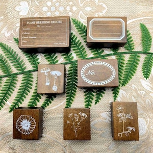 Jeu de tampons en caoutchouc en bois pour la décoration de carnet d'art, album de scrapbooking, fabrication de cartes DIY 2
