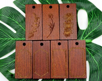 Flower Frame Rubber Stamp: Wooden Border Stamp for Journaling, Card Making