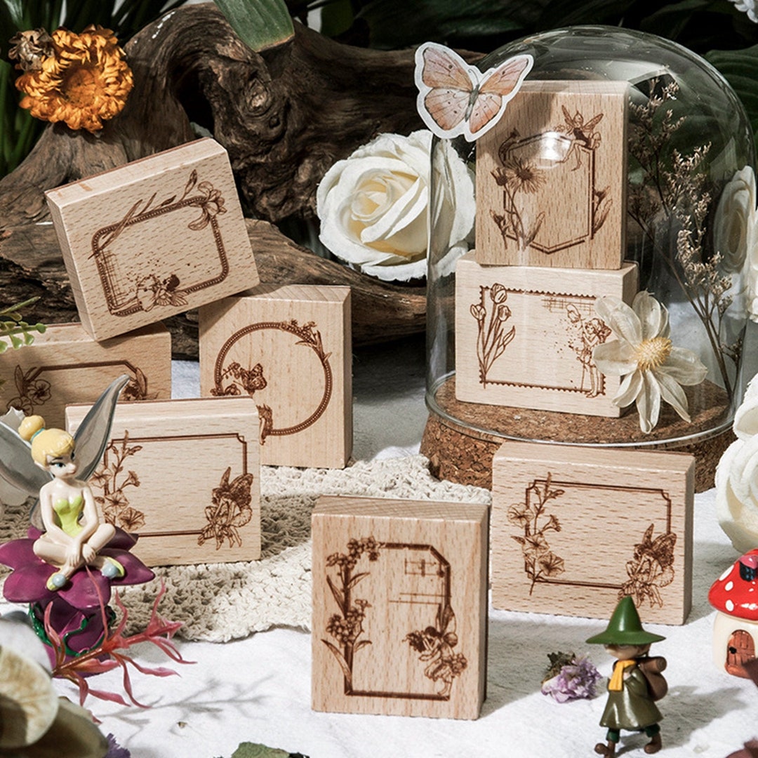 Frame Border Stamp Background Decoration Wood Rubber Stamp - Etsy