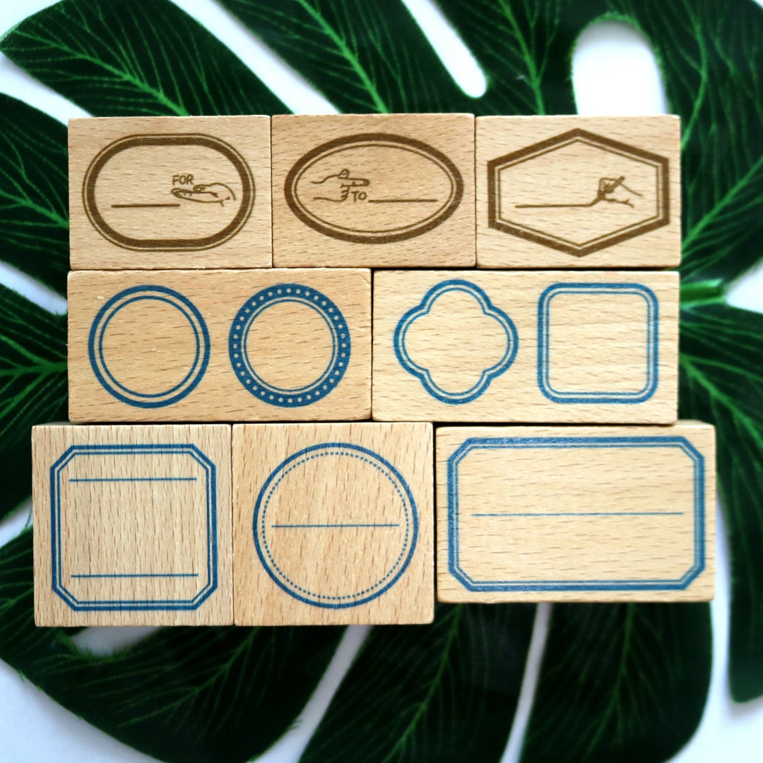 8 Style Label Stamp Frame Border Stamp for Labeling Planner Journal ...