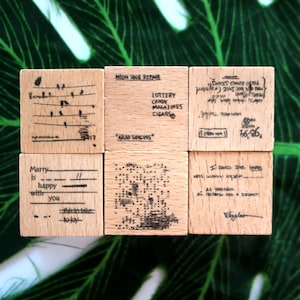 Niedliche Holz Stempel Für Scrapbooking Album Journal Tagebuch Planer Dekorieren DIY 6 Style