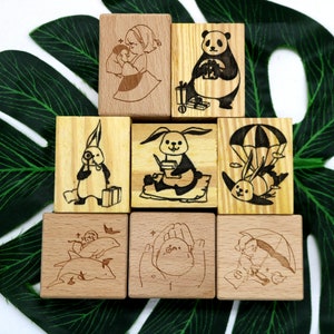 Süße Tiere Stempel für Scrapbooking Kartenherstellung Journaling Dekorieren Delfine Pinguine Eisbären, Koalas 6 Stil
