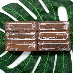 Moldura vintage, borda de madeira, carimbo de borracha, etiquetas, ferramenta para fazer cartões, scrapbooking, diário, memorando, decoração, faça você mesmo, 6 estilos