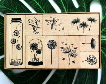 Dandelion Stamp Set for Crafting Scrapbooking Journal Travel Planner Decoration Cardmaking Tool
