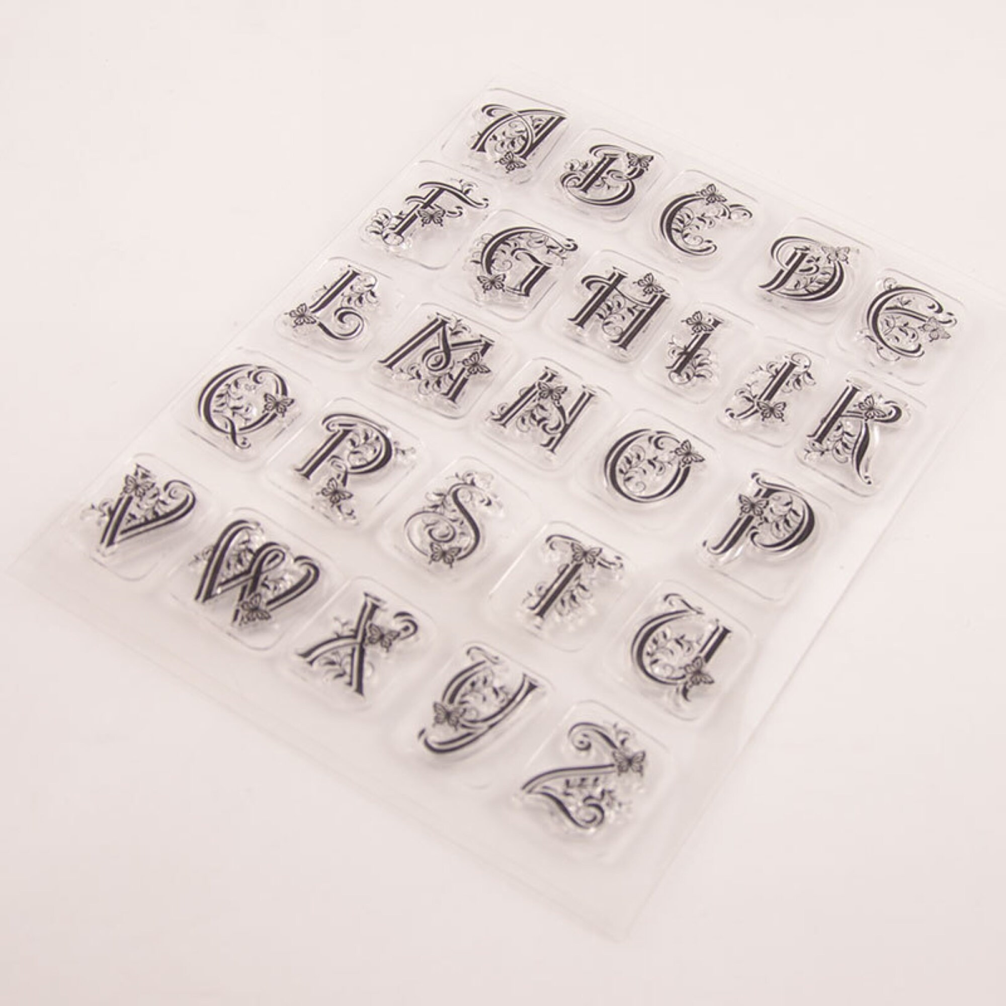 Clear Stamps Alphabet Stamp Set With Vines Vintage Letter Etsy