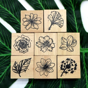 Hübsche Blumen Holz Stempel Für Kartenherstellung Scrapbook Journal Tagebuch Notebook Dekoration 8 Styles