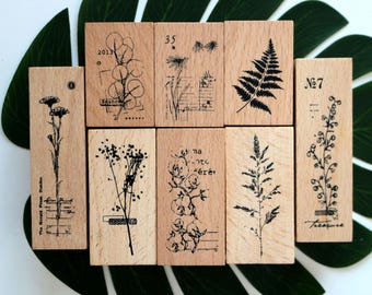 Floral Holz Stempel: Retro Scrapbooking Handwerk Werkzeug
