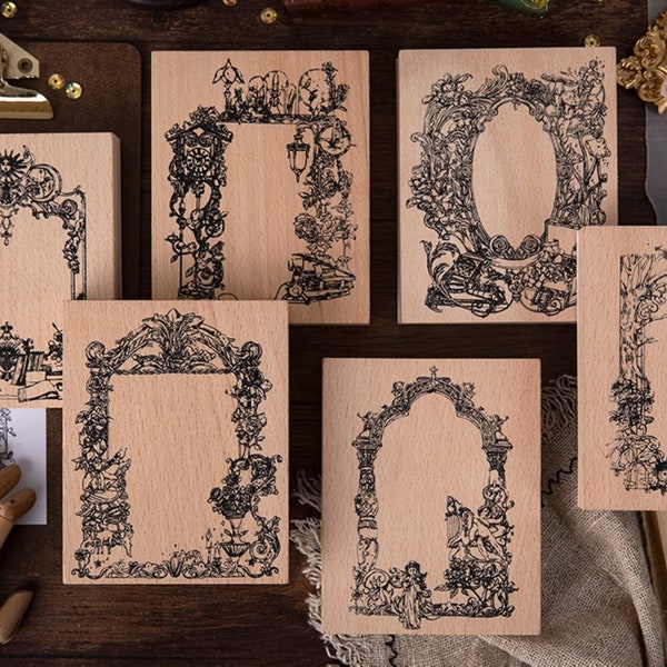 Frame Rubber Stamp Etsy