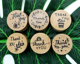Thank You Wood Rubber Stamp: Invitation & Card Making