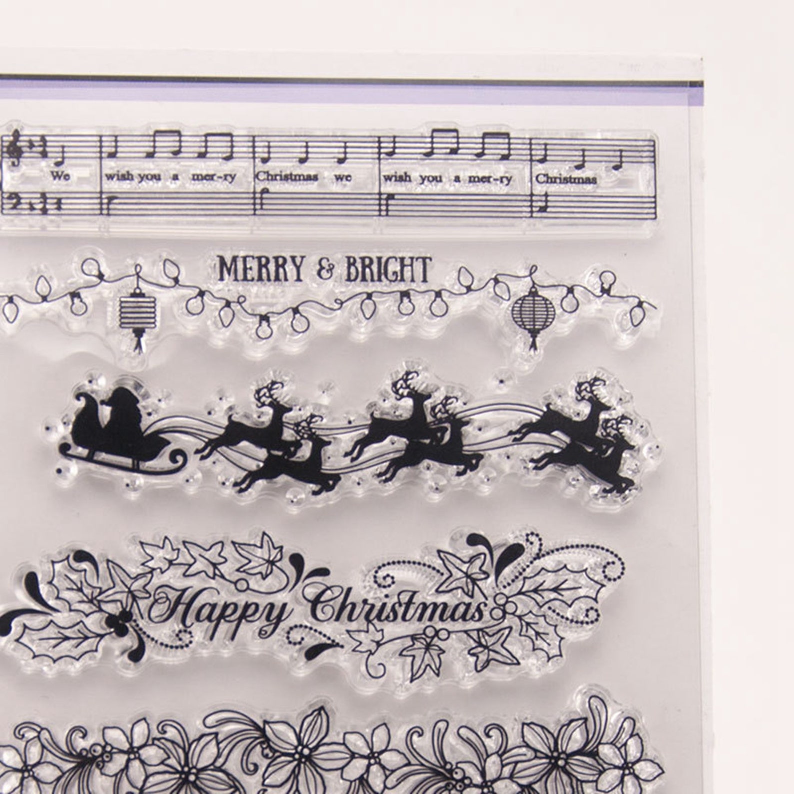 Christmas Card Making Stamps Clear Pretty Stamps for Etsy