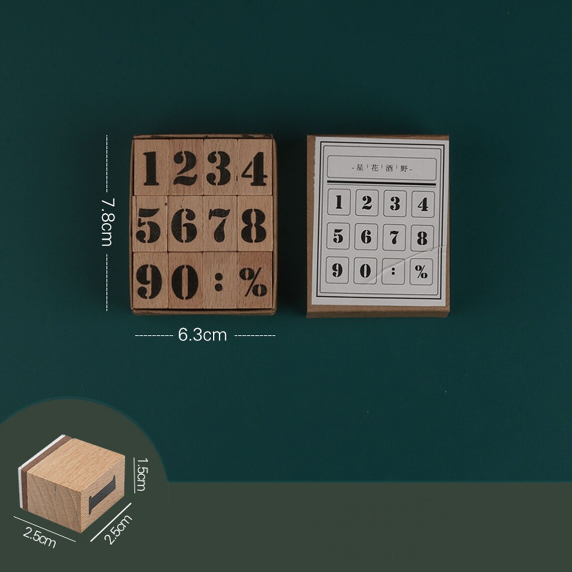 Number Rubber Stamp Set Large Rubber Numbers Stamps 12pcs Etsy