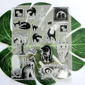 6 Stile Klare Katze Stempel Kit, DIY Journaling, Scrapbooking, Filofax, Tagebuch Dekoration, Papier Stempeln
