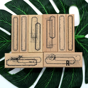 Rahmen Bordüre Holz Stempel Für Dekorative Journaling Tagebuch Planer Umschlag Tags Etiketten Kartenherstellung Scrapbooking Werkzeug DIY 8 Styles