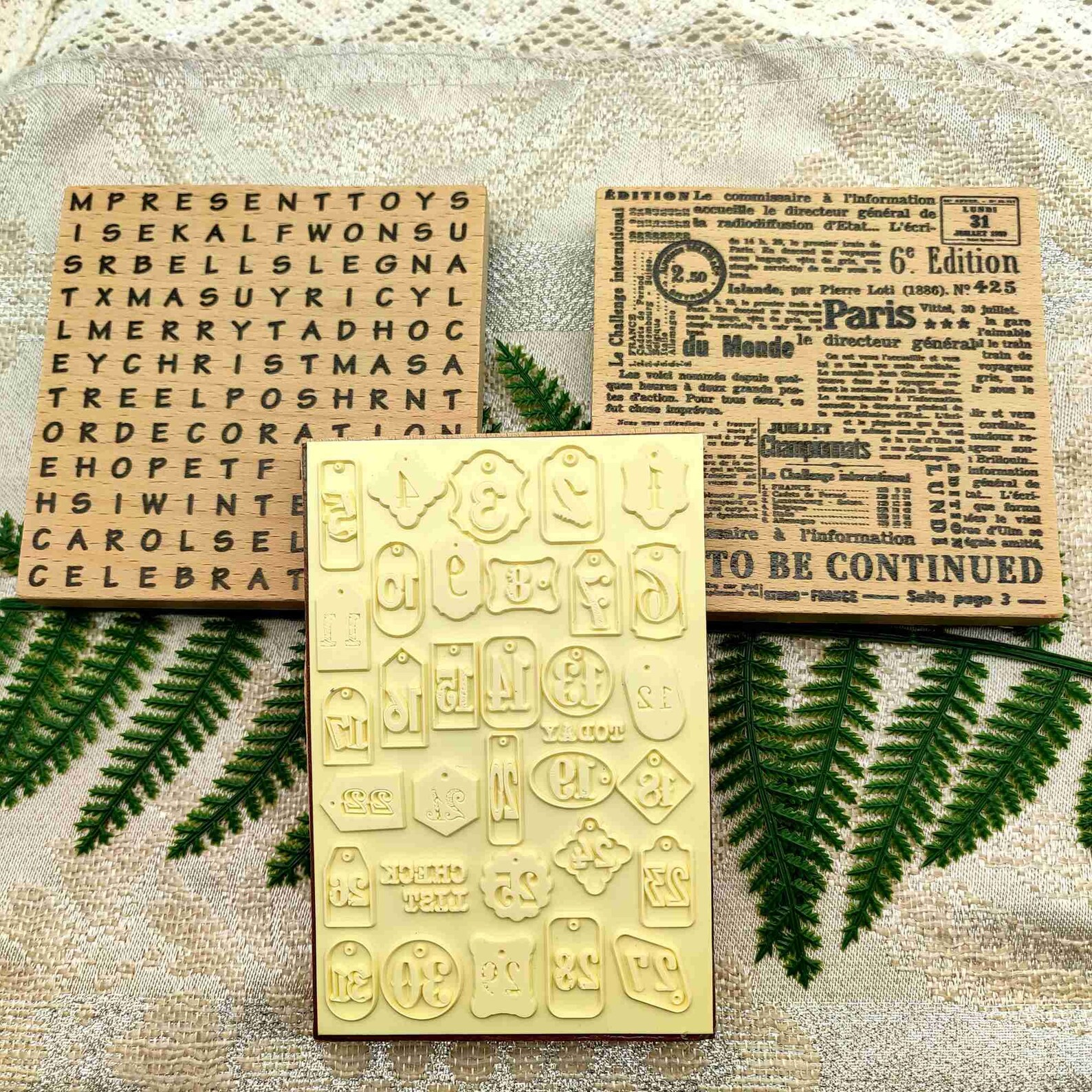 Vintage Stamp Set Large Wooden Rubber Stamp Paper Stamping Etsy