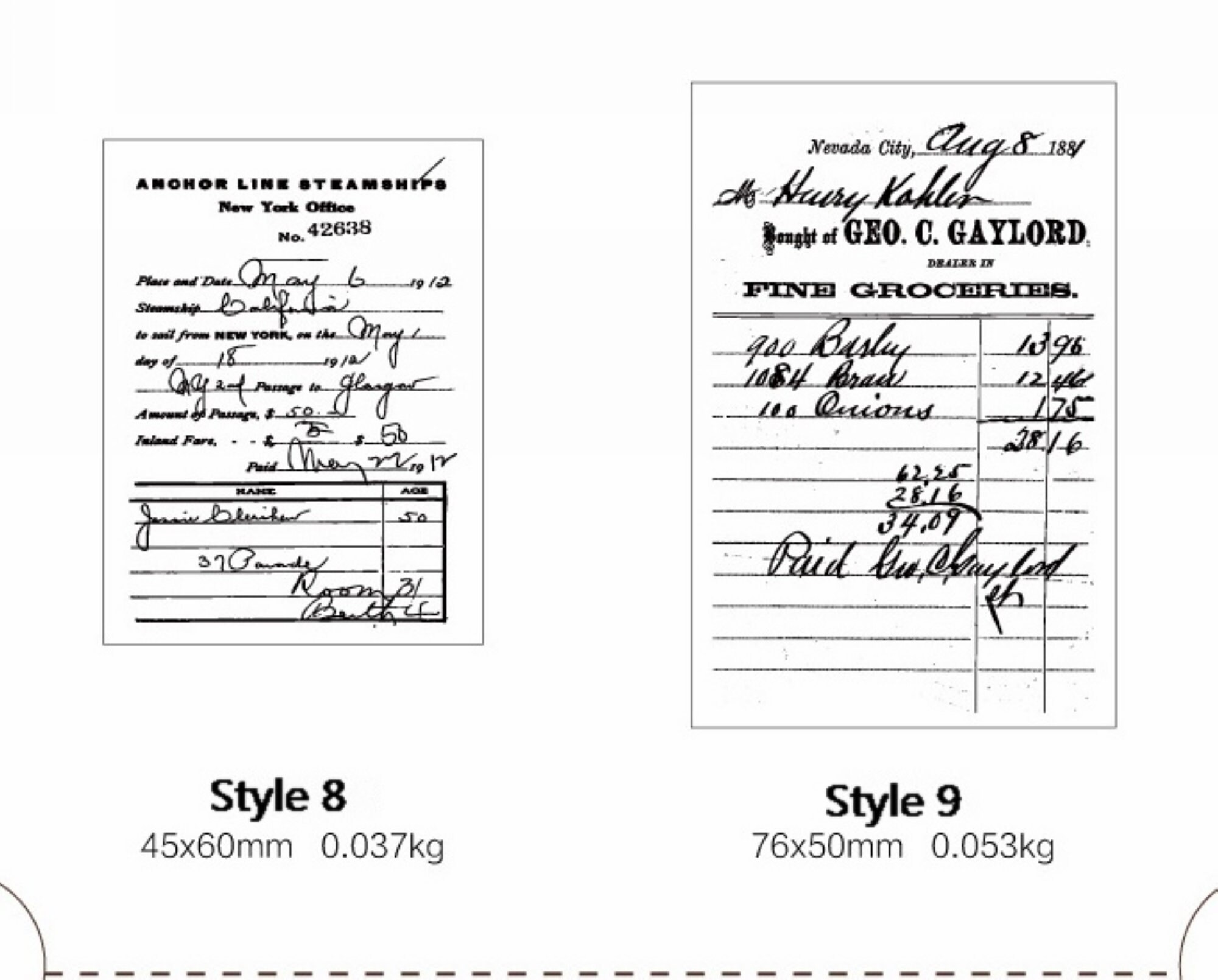 Vintage Bill Stamp Wooden Rubber Stamp Note Voucher Receipt 9 Etsy