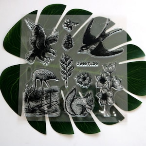 9 Style aigle hirondelle écureuil grue guirlande lampadaires anniversaire bougie jeu de timbres fabrication de cartes Scrpabooking Sketh livre outil de journalisation