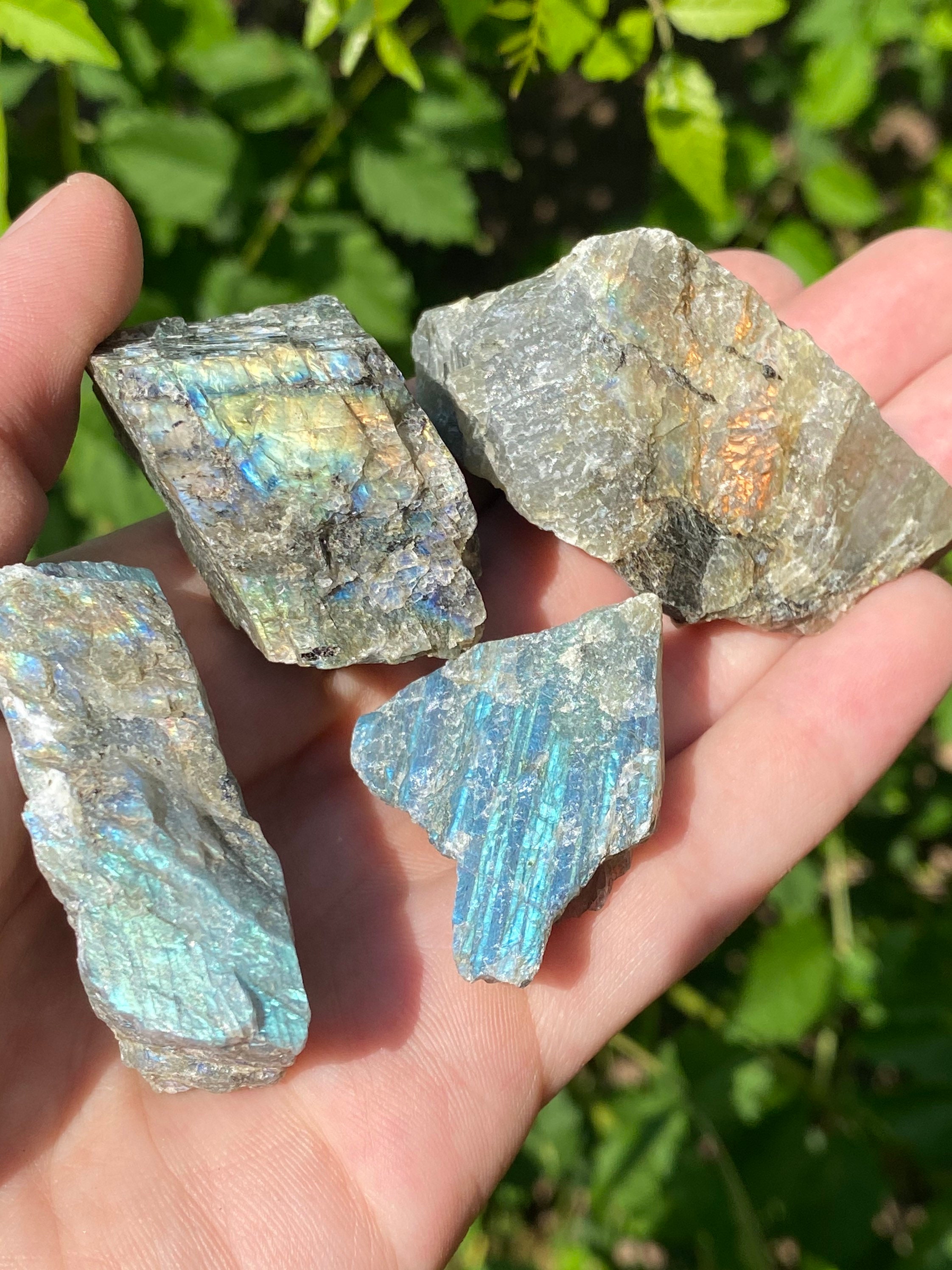 Flashy Raw Labradorite / Rough Labradorite Chunks / Sublime Crystal C…