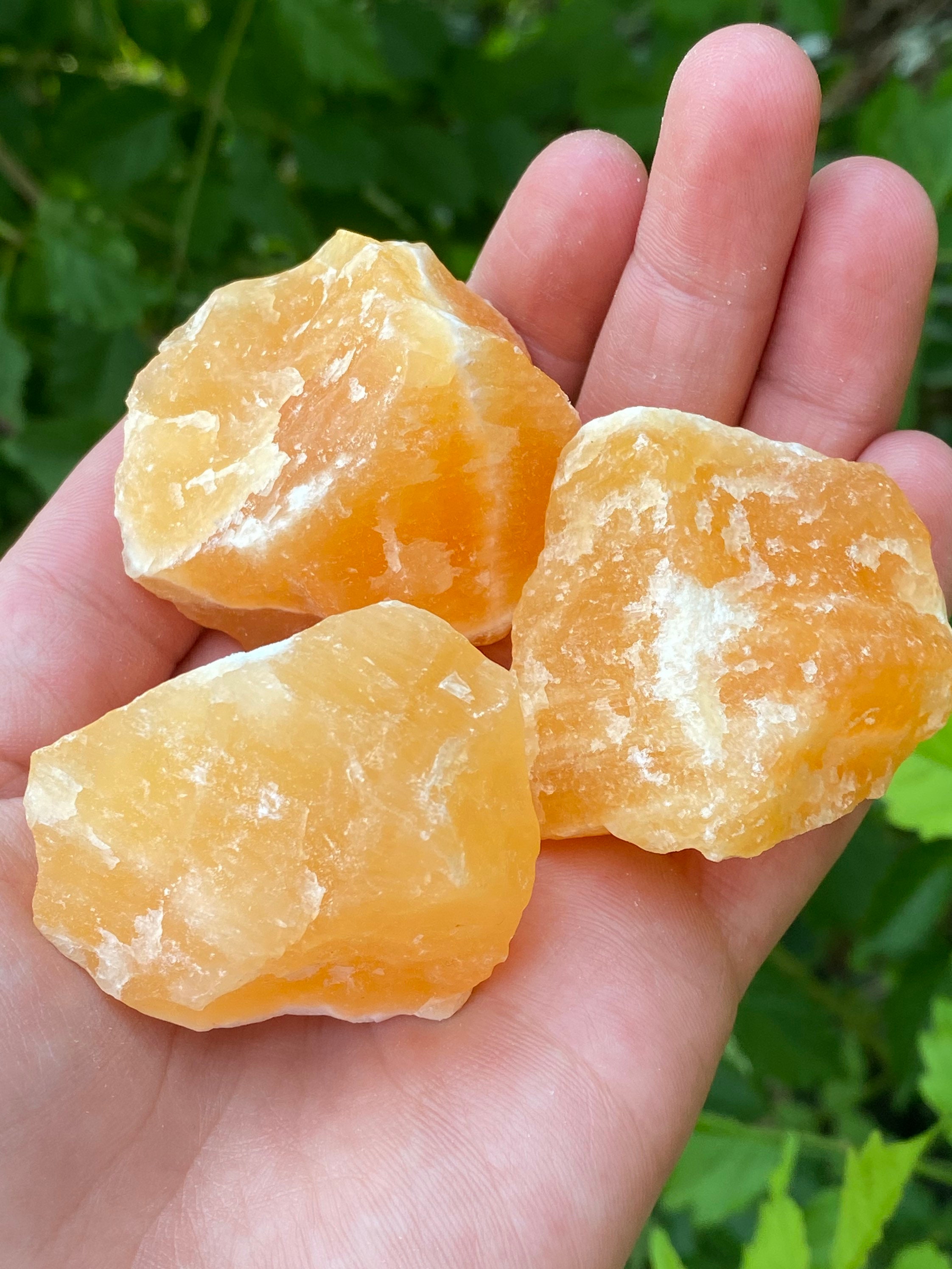 Orange Calcite Rough / Orange Calcite / Raw Crystals / Sublime Crysta…