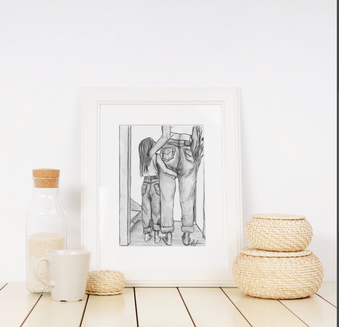 Mother and Daughter Artwork Print - Etsy Australia