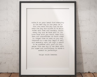 Art Print "Write It On Your Heart"  by Ralph Waldo Emerson