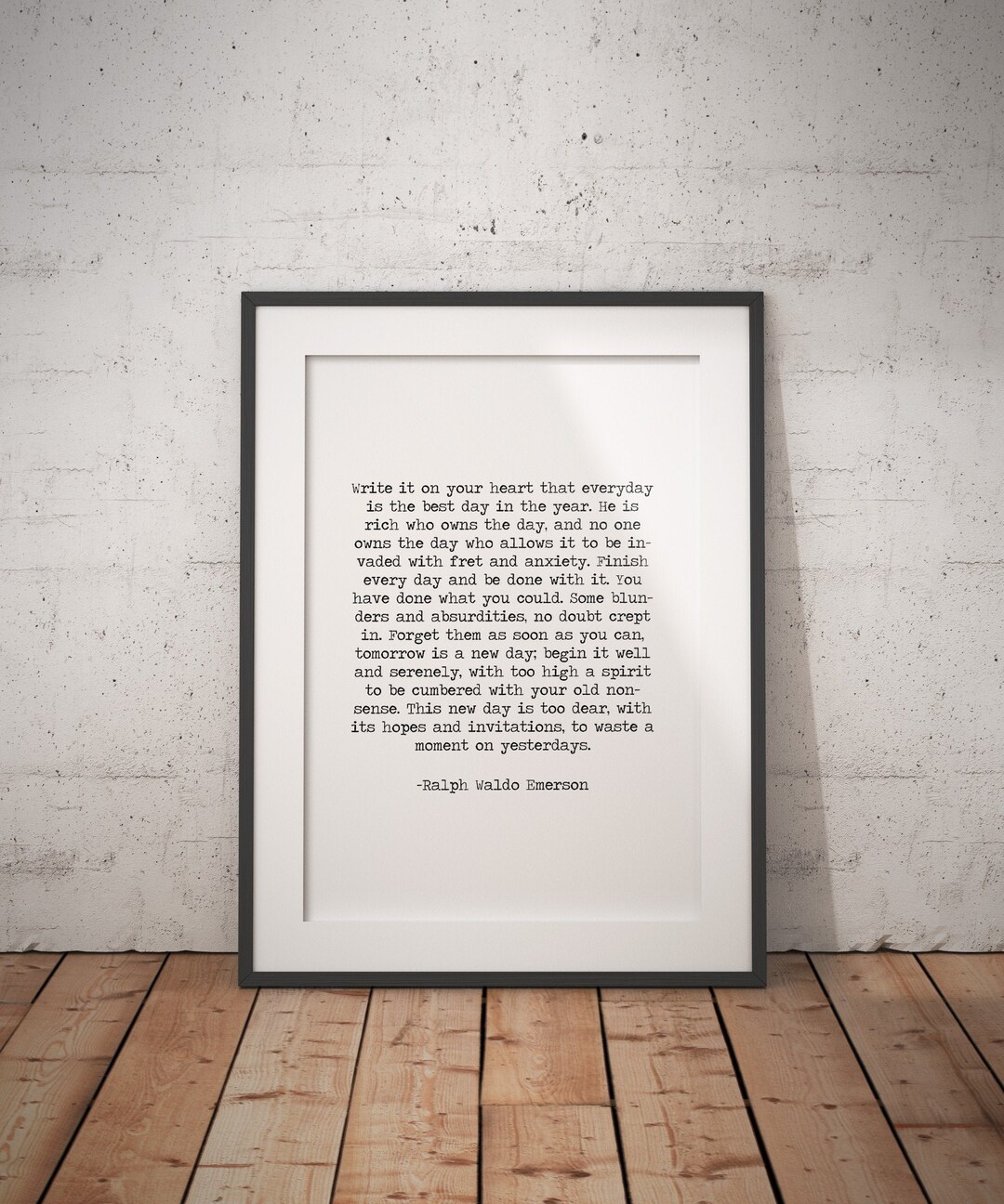 Art Print "write It on Your Heart" by Ralph Waldo Emerson - Etsy UK