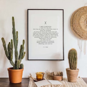 Burning Man Poster von A. W. Doys - Typografisches Wort Wandkunst