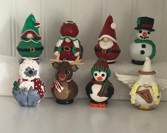 8 select Gnome Christmas Ornaments