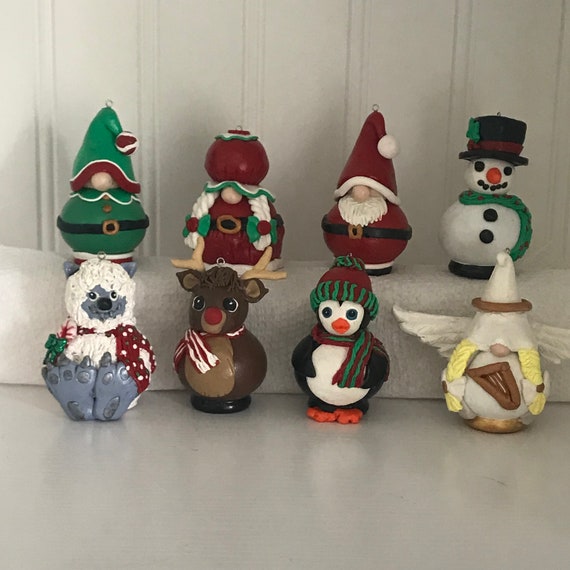 8 select Gnome Christmas Ornaments
