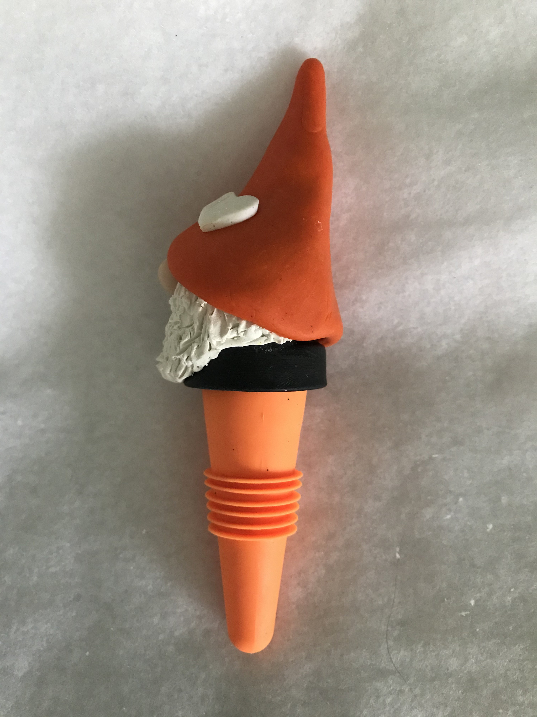 Orange Gnome Wine Stopper