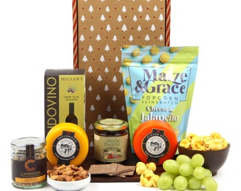 Cesta festiva de queso / Regalos navideños de queso / Entrega de regalos de queso
