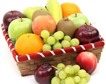 Canasta de frutas Nectarous Treat - Canasta de frutas frescas para cualquier ocasión como Mejórate, Cumpleaños, Día de la Madre, agradecimiento a los empleados.