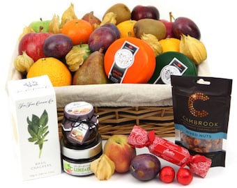 Cesta de frutas y queso de otoño: cesta de frutas frescas para cualquier ocasión como Navidad, recuperación, cumpleaños, día de la madre o reconocimiento a los empleados.