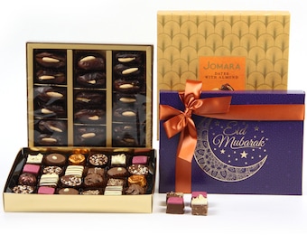 Regalo de Eid de chocolate y dátiles