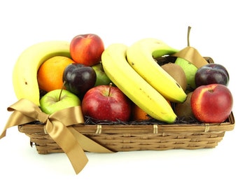 Fruit Orchard Basket - Fruit Gift Baskets and Gift Hampers with Next Day UK delivery with Personal Message Attached