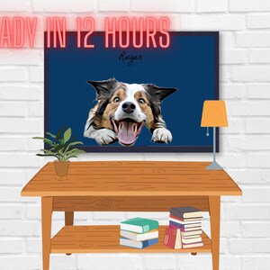 Custom Pet Portrait, Digital Hand Drawn Portrait, Personalized Gift, Dog Portrait, Cat Portrait, Pet Memorial Gift, Christmas Gift
