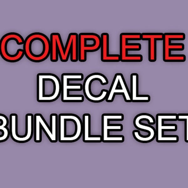 Decals - FULL SET (30) Bundle