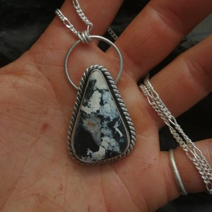White Buffalo Sterling Silver Necklace