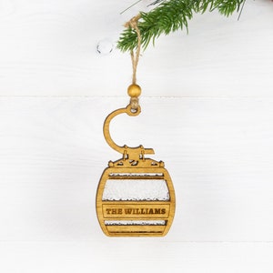 Personalized Gondola Ski Lift Ornament