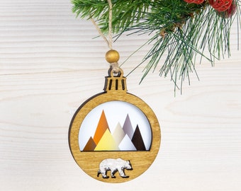 Bear Pride Mountain Ornament