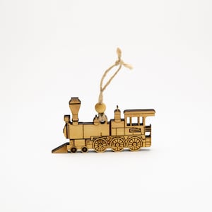 Wooden Steam Train Engine Ornament