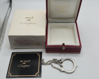 Vintage Sterling Silver Must de Cartier Keychain
