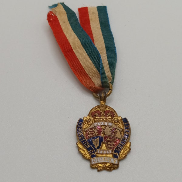 Médaille antique pour le couronnement du roi George V et de la reine Mary juin 1911